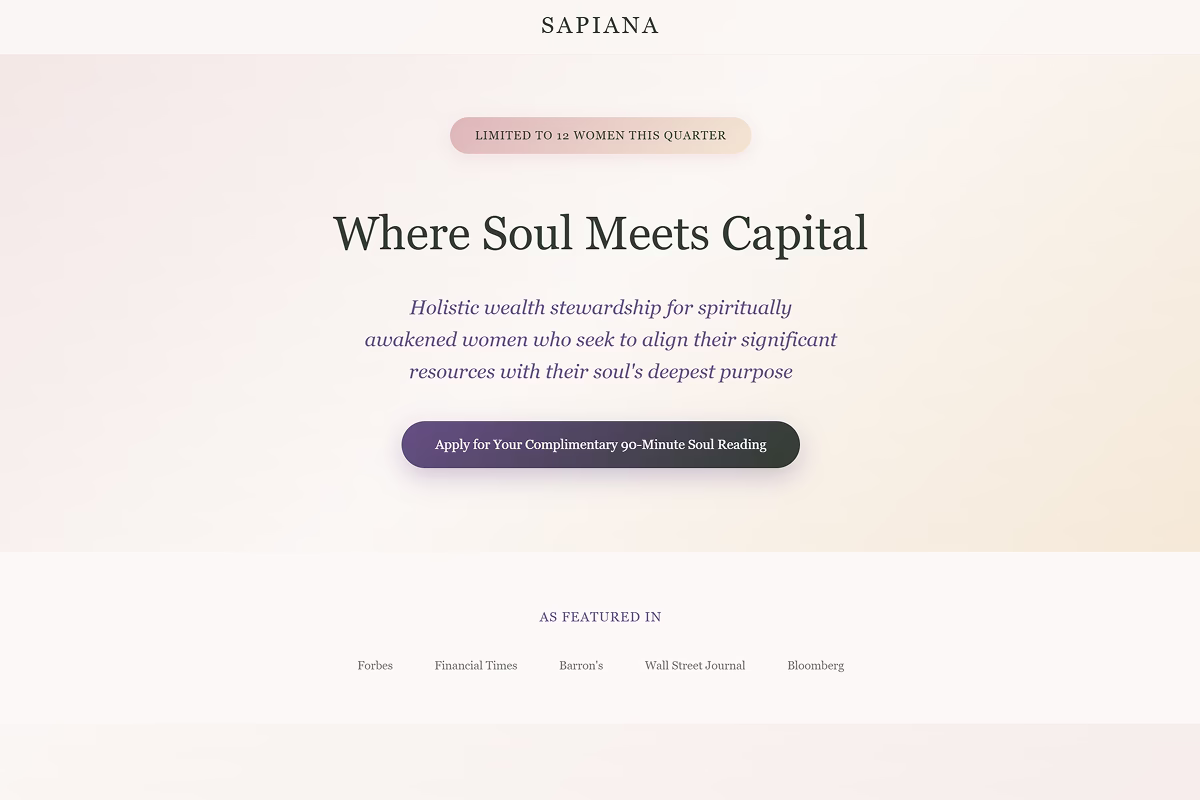Sapiana landing page thumbnail preview